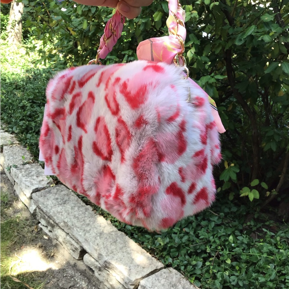 New Handmade rex rabbit Fur Handbag